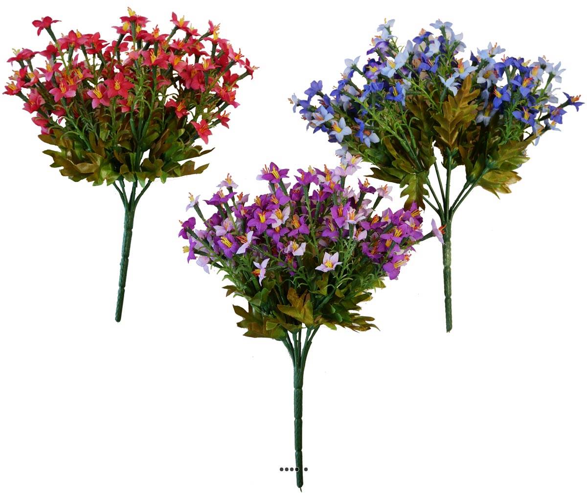 Bouquet De Mini Fleurs Artificielles Avec Feuillage H Cm Tres Dense